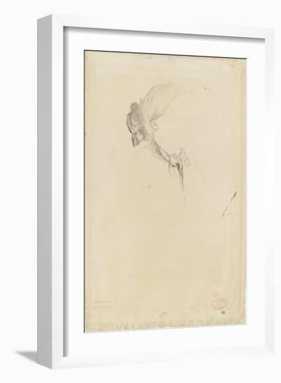 Etude pour Laure Bellelli-Edgar Degas-Framed Giclee Print