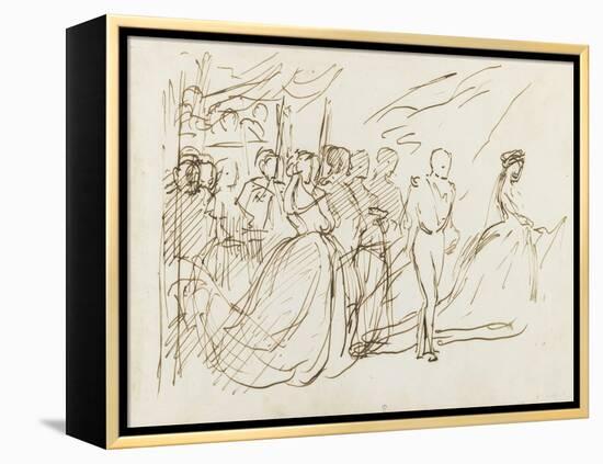 Etude pour le groupe de l’Empereur et de l’Impératrice-Thomas Couture-Framed Premier Image Canvas