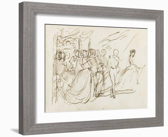 Etude pour le groupe de l’Empereur et de l’Impératrice-Thomas Couture-Framed Giclee Print