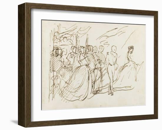 Etude pour le groupe de l’Empereur et de l’Impératrice-Thomas Couture-Framed Giclee Print