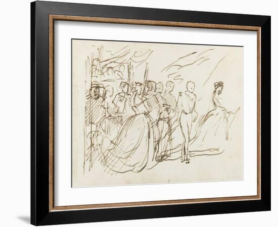 Etude pour le groupe de l’Empereur et de l’Impératrice-Thomas Couture-Framed Giclee Print