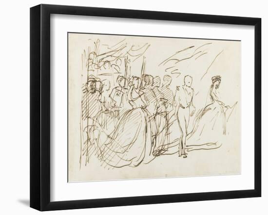 Etude pour le groupe de l’Empereur et de l’Impératrice-Thomas Couture-Framed Giclee Print