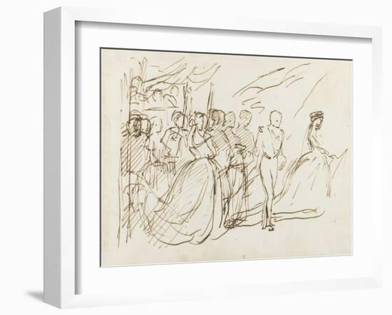 Etude pour le groupe de l’Empereur et de l’Impératrice-Thomas Couture-Framed Giclee Print