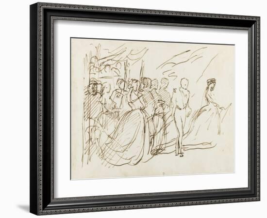 Etude pour le groupe de l’Empereur et de l’Impératrice-Thomas Couture-Framed Giclee Print