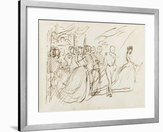 Etude pour le groupe de l’Empereur et de l’Impératrice-Thomas Couture-Framed Giclee Print