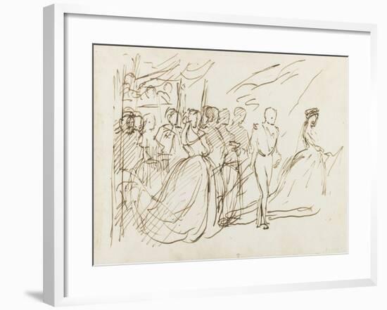 Etude pour le groupe de l’Empereur et de l’Impératrice-Thomas Couture-Framed Giclee Print