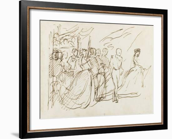 Etude pour le groupe de l’Empereur et de l’Impératrice-Thomas Couture-Framed Giclee Print