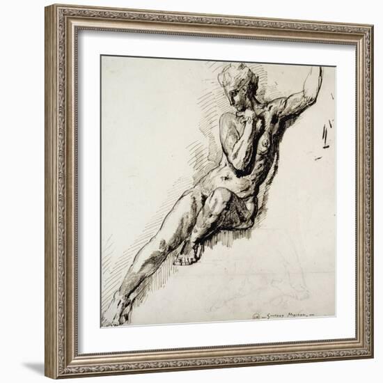 Etude pour Léda-Gustave Moreau-Framed Giclee Print