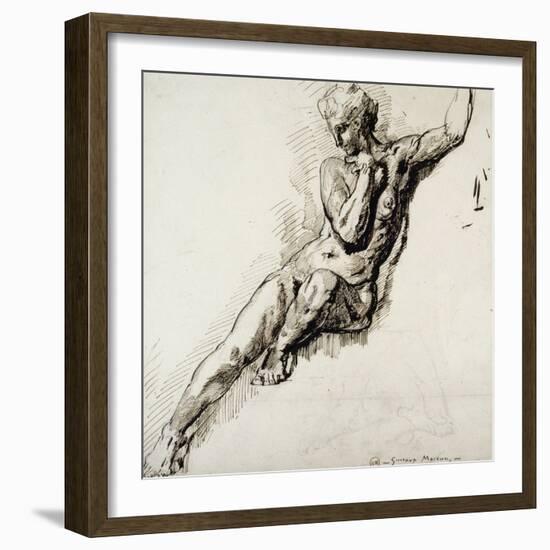 Etude pour Léda-Gustave Moreau-Framed Giclee Print