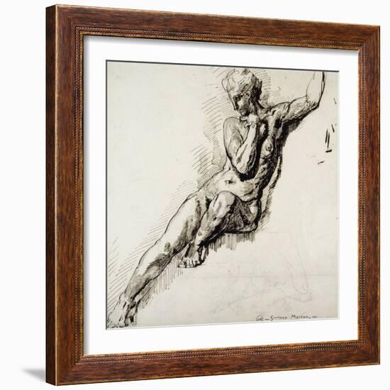 Etude pour Léda-Gustave Moreau-Framed Giclee Print