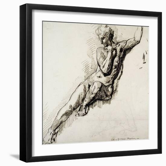 Etude pour Léda-Gustave Moreau-Framed Giclee Print