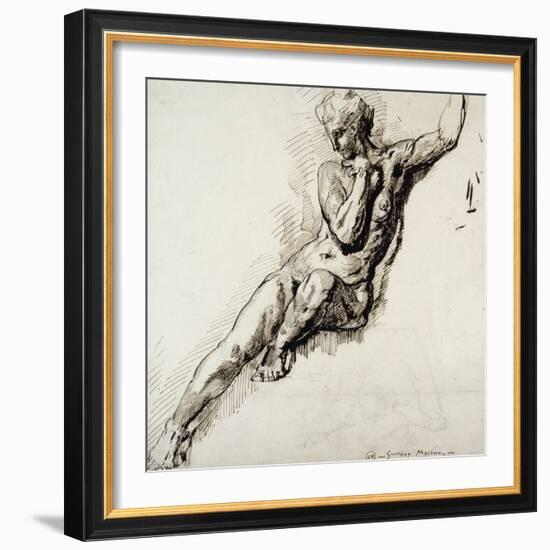 Etude pour Léda-Gustave Moreau-Framed Giclee Print
