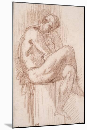 Etude pour les filles de Thespius (Hercule)-Gustave Moreau-Mounted Giclee Print