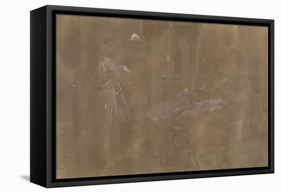 Etude pour Tu Marcellus eris ou Virgile lisant l'Enéide à Auguste-Jean-Auguste-Dominique Ingres-Framed Premier Image Canvas