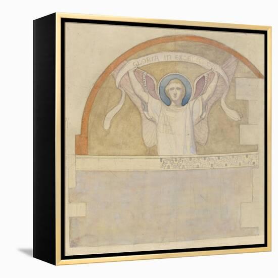 Etude pour un ange portant un phylactère intitulé Gloria in excelsis deo-Charles Lameire-Framed Premier Image Canvas