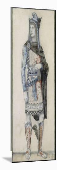 Etude pour un costume de théâtre : Mercure (dans la pomme de Théodore de Banville en 1865)-Gustave Moreau-Mounted Giclee Print