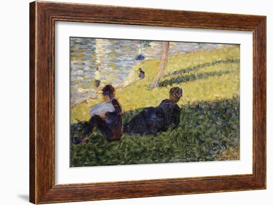 Etude pour "un dimanche après midi à l'île de la Grande Jatte"-Georges Seurat-Framed Giclee Print