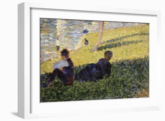 Etude pour "un dimanche après midi à l'île de la Grande Jatte"-Georges Seurat-Framed Giclee Print