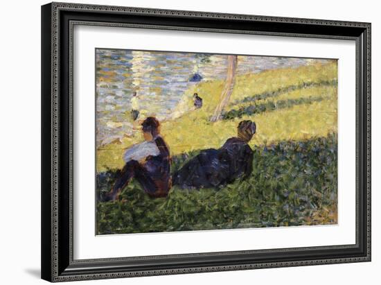 Etude pour "un dimanche après midi à l'île de la Grande Jatte"-Georges Seurat-Framed Giclee Print