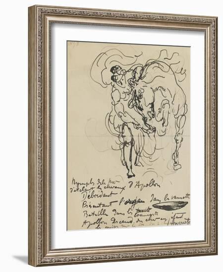 Etude pour une nymphe débridant l'un des chevaux d'Apollon-Louis Anquetin-Framed Giclee Print