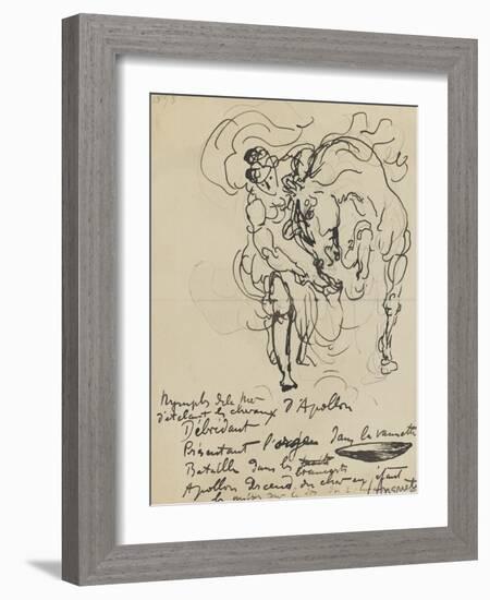 Etude pour une nymphe débridant l'un des chevaux d'Apollon-Louis Anquetin-Framed Giclee Print