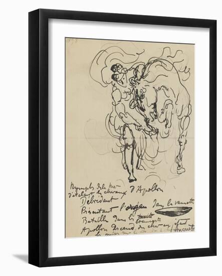 Etude pour une nymphe débridant l'un des chevaux d'Apollon-Louis Anquetin-Framed Giclee Print