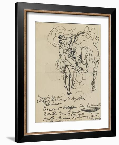 Etude pour une nymphe débridant l'un des chevaux d'Apollon-Louis Anquetin-Framed Giclee Print