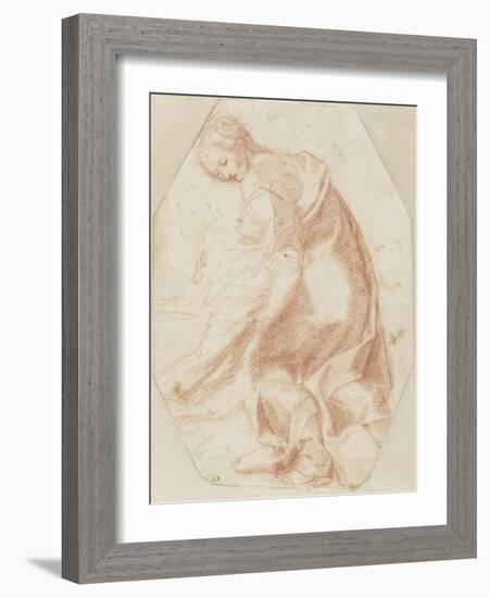 Etude pour une sainte Madeleine soutenant la Vierge-Federico Barocci-Framed Giclee Print