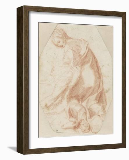 Etude pour une sainte Madeleine soutenant la Vierge-Federico Barocci-Framed Giclee Print