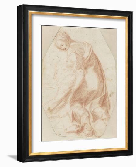 Etude pour une sainte Madeleine soutenant la Vierge-Federico Barocci-Framed Giclee Print