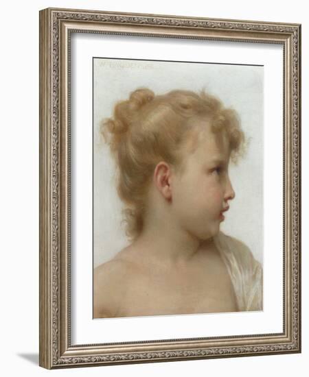 Etude: Tete de Petite Fille, 1888-William Adolphe Bouguereau-Framed Giclee Print