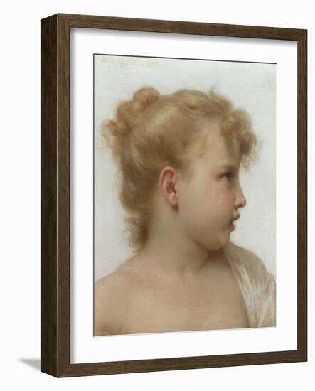 Etude: Tete de Petite Fille, 1888-William Adolphe Bouguereau-Framed Giclee Print