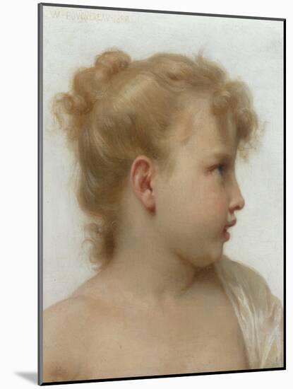 Etude: Tete de Petite Fille, 1888-William Adolphe Bouguereau-Mounted Giclee Print