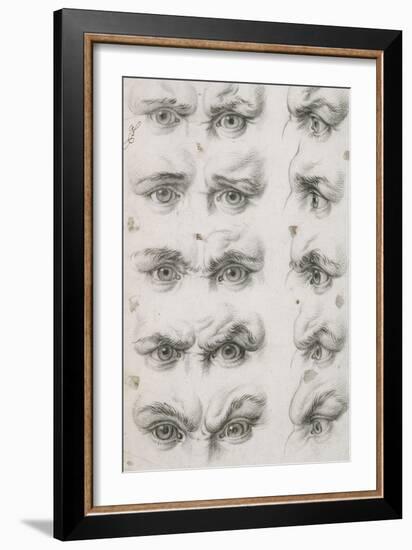 Etudes d'yeux humains-Charles Le Brun-Framed Giclee Print