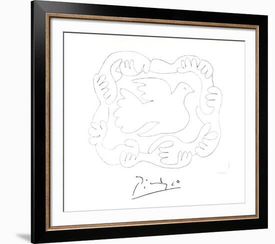 Etudes De Mains et Colombe-Pablo Picasso-Framed Collectable Print