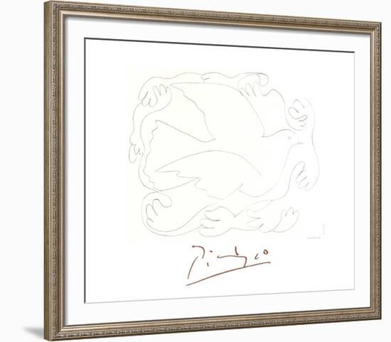 Etudes De Mains Et Colombe-Pablo Picasso-Framed Collectable Print