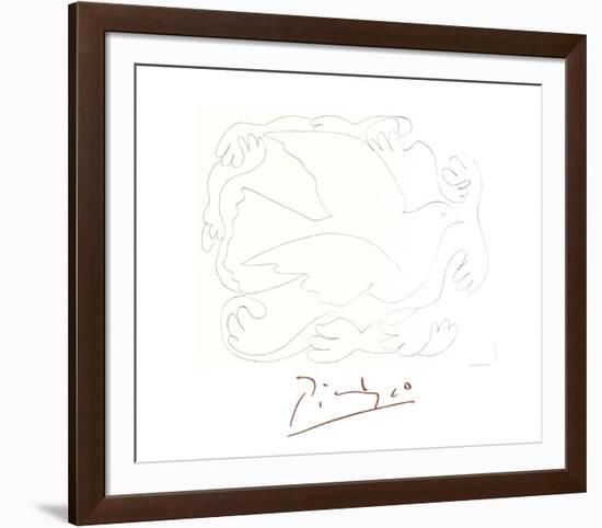 Etudes De Mains Et Colombe-Pablo Picasso-Framed Collectable Print