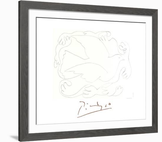 Etudes De Mains Et Colombe-Pablo Picasso-Framed Collectable Print