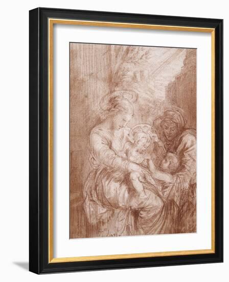 Etudes pour sainte Anne, Jésus et saint Jean Baptiste-Gustave Moreau-Framed Giclee Print