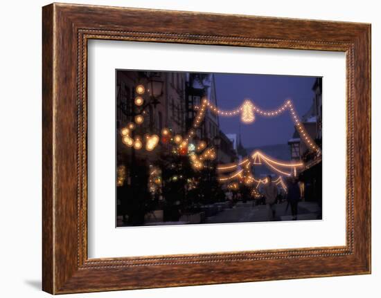 EU, France, Alsace, Saverne. Christmas market lights-Dave Bartruff-Framed Photographic Print