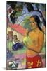 'Eu haere ia oe (Woman Holding a Fruit. Where Are You Going?)', 1893.  Artist: Paul Gauguin-Paul Gauguin-Mounted Giclee Print