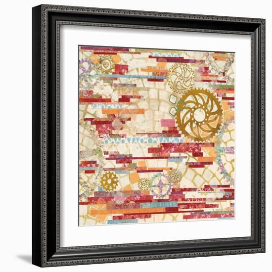 EU Timetable I Red-Kathy Ferguson-Framed Art Print