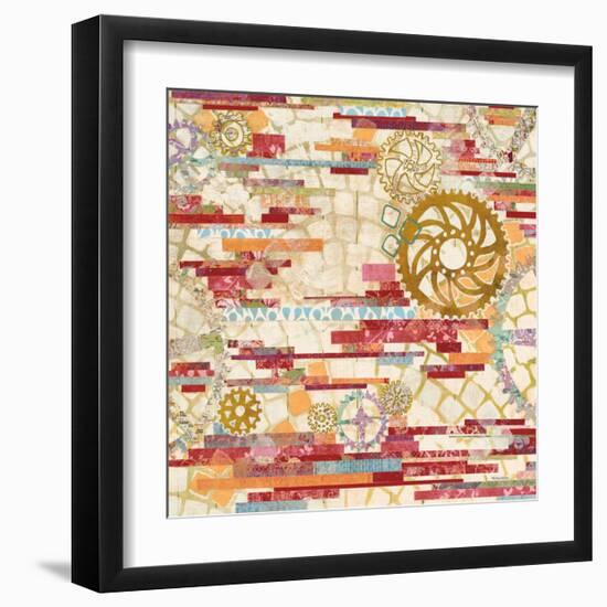 EU Timetable I Red-Kathy Ferguson-Framed Art Print