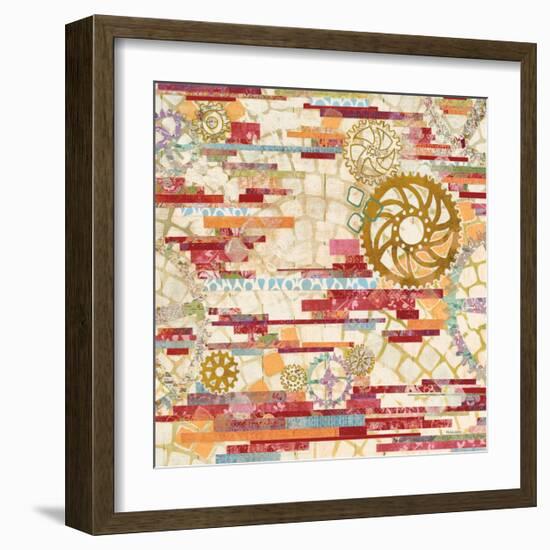 EU Timetable I Red-Kathy Ferguson-Framed Art Print