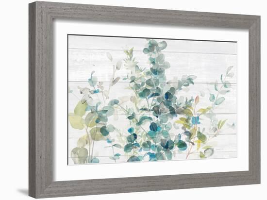 Eucalyptus I on Shiplap Crop-Danhui Nai-Framed Art Print