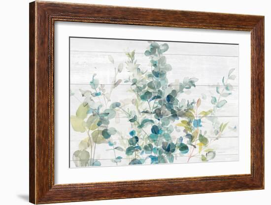 Eucalyptus I on Shiplap Crop-Danhui Nai-Framed Art Print