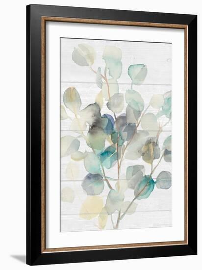 Eucalyptus III on Shiplap Crop-Danhui Nai-Framed Art Print