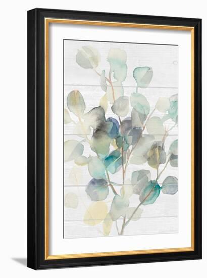 Eucalyptus III on Shiplap Crop-Danhui Nai-Framed Art Print