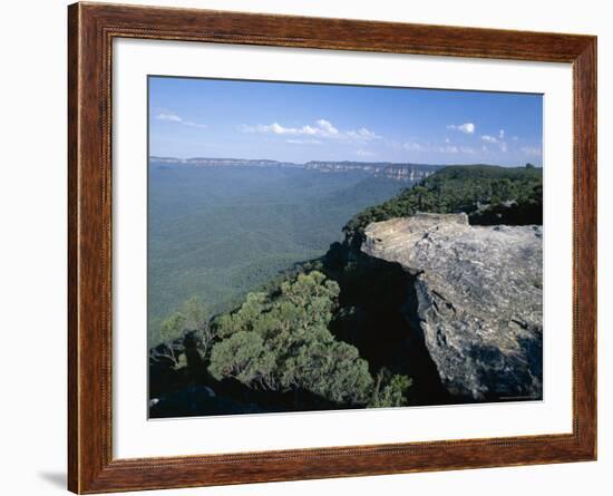 Eucalyptus Oil Haze Causes the Blueness in the View in the Blue Mountains National Park-Robert Francis-Framed Photographic Print