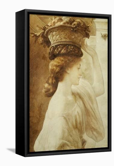 Eucharis, a Girl with a Basket of Fruit-Frederick Leighton-Framed Premier Image Canvas